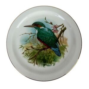 Royal‎ Vale Bone China Kingfisher Bird Decorative Plate E578 Made in England 6"